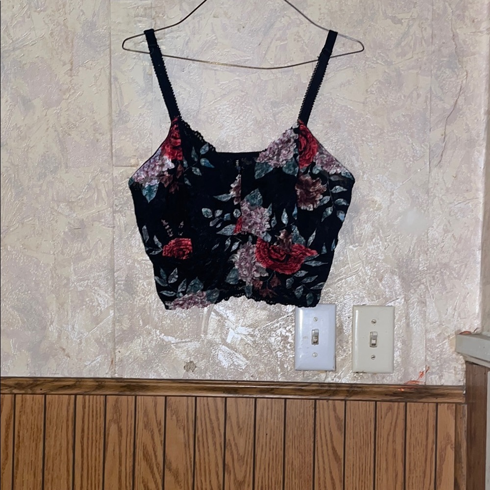 Multi color floral torrid bra top (2)